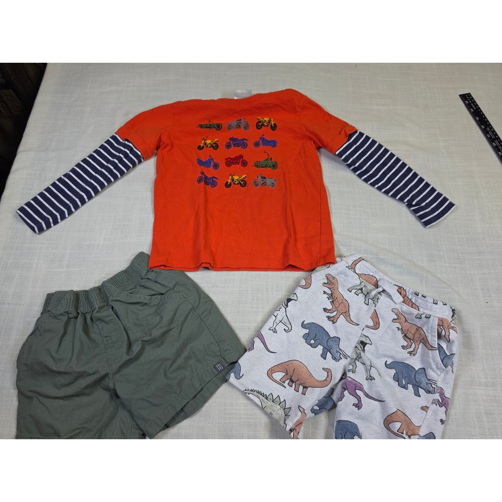Boys Hanna Andersson Motorcycle Shirt Modern Moments Garanimals Shorts Set 4T 5